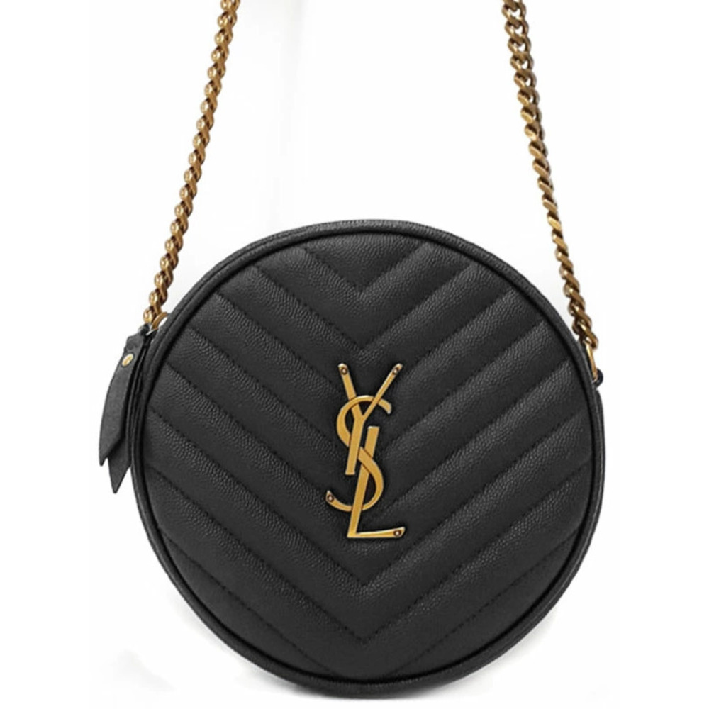 SAINT LAURENT Paris Saint Paris Vinyl Chain Shoulder Bag